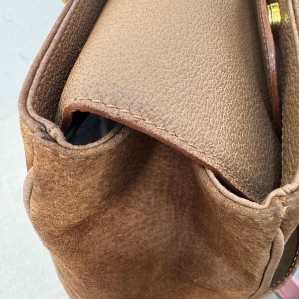 Gucci 竹節麂皮手提包 