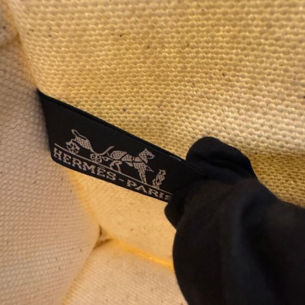 Hermès Herbag Cabas 橘色提把帆布托特包 