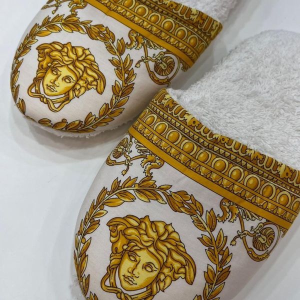 Versace 棉質奢華居家拖鞋 