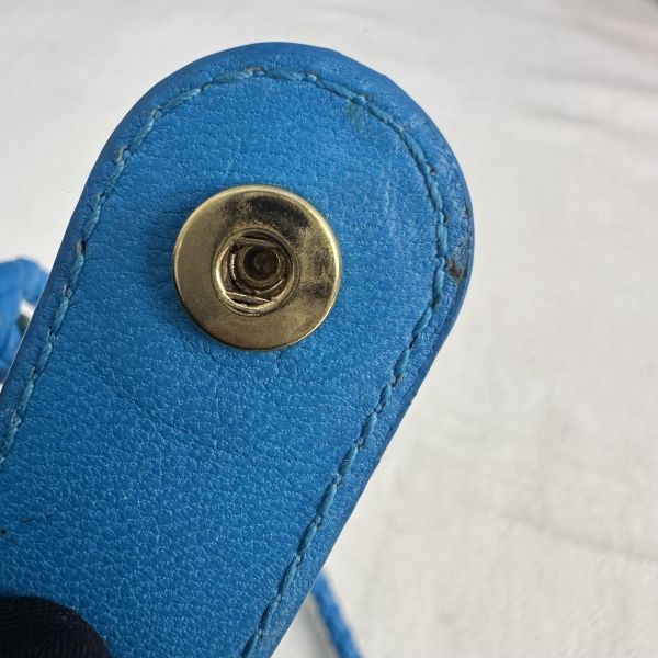 Bottega Veneta 中古藍色小編織多功能手機包 