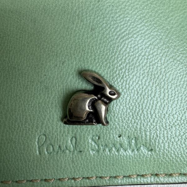 Paul Smith 淺綠色皮革卡夾 