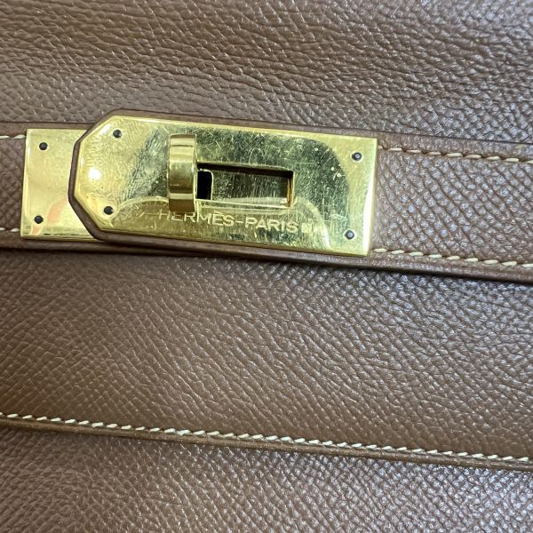 Hermès Kelly 凱莉包 35 金棕金扣 