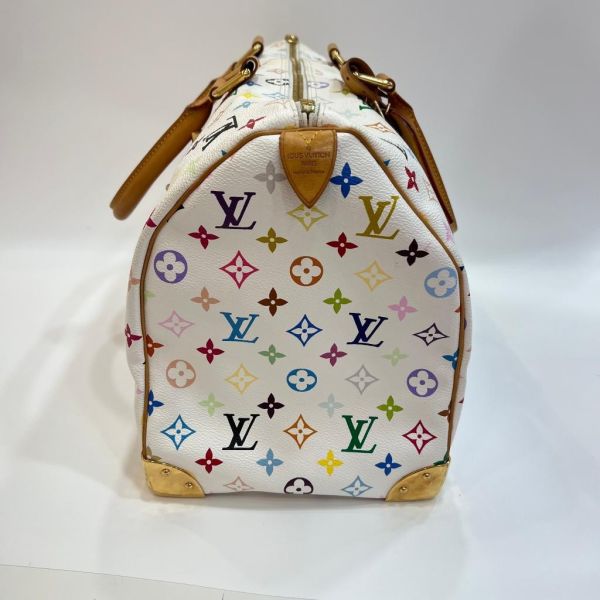 LV 村上隆白三彩 keepall 45 旅行包 