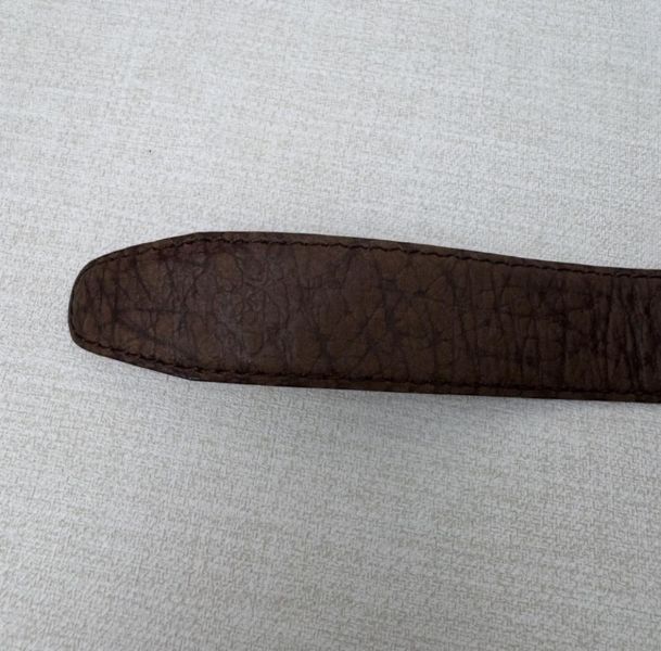 Cartier 卡地亞 金x銀頭 棕色皮革 皮帶 腰帶 