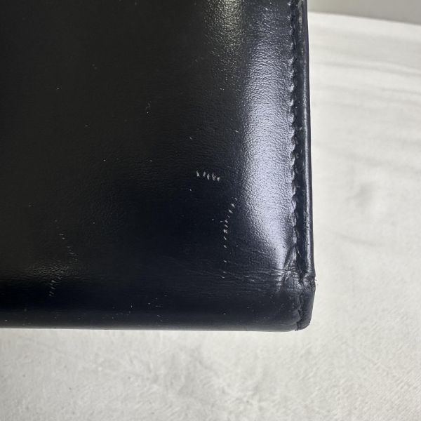 GUCCI 中古 黑色金扣G LOGO 短夾 