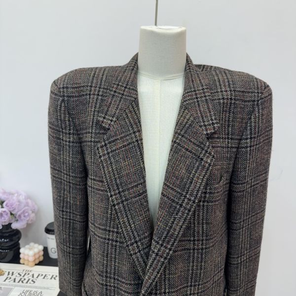 Dior 復古格紋女士西裝外套 