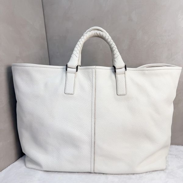 Bottega Veneta白色鹿皮皮革托特包 