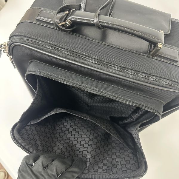 Gucci 黑色尼龍拉桿行李箱 