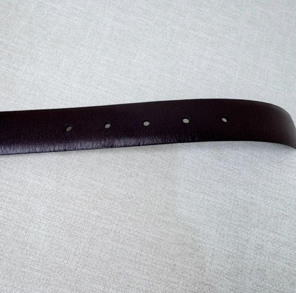 Saint Laurent  YSL金x銀頭 棕皮革 皮帶 腰帶 