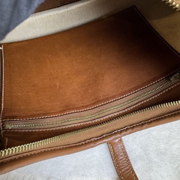 Hermès Trim 31金棕金釦拼帆布 