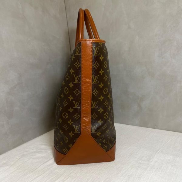 Lv 經典老花紅皮購物包 