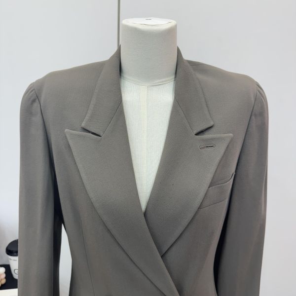 Emporio Armani灰色雙排扣女士西裝外套 