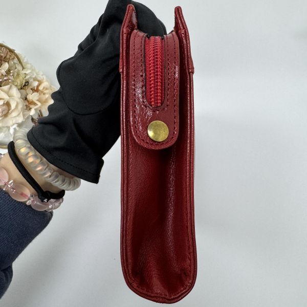 Fendi 復古紅色真皮手拿包 