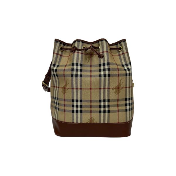 Burberry經典戰馬格紋水桶包 