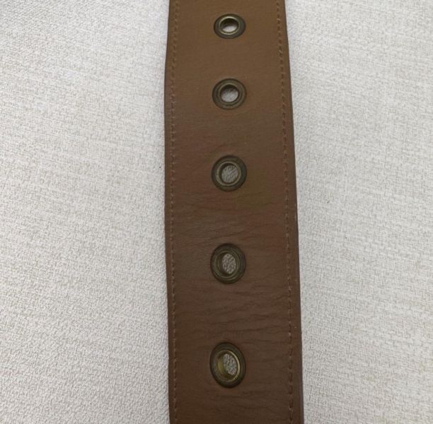 Bottega Veneta 金色圓頭 棕色編織 皮帶 腰帶 