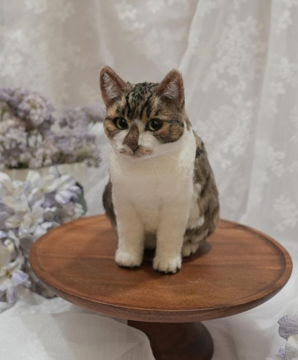 客製化擬真植毛短毛貓咪羊毛氈 羊毛氈,客製,寵物客製化,羊毛氈手作,寵物羊毛氈,貓,擬真,植毛,客製毛孩,寵物紀念,羊毛氈紀念