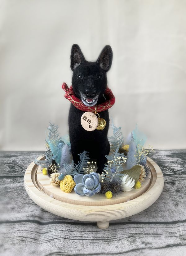 羊毛氈小物配件 羊毛氈,客製,寵物客製化,羊毛氈手作,寵物羊毛氈,相框,玻璃花盅,擬真,客製毛孩,寵物紀念,羊毛氈紀念