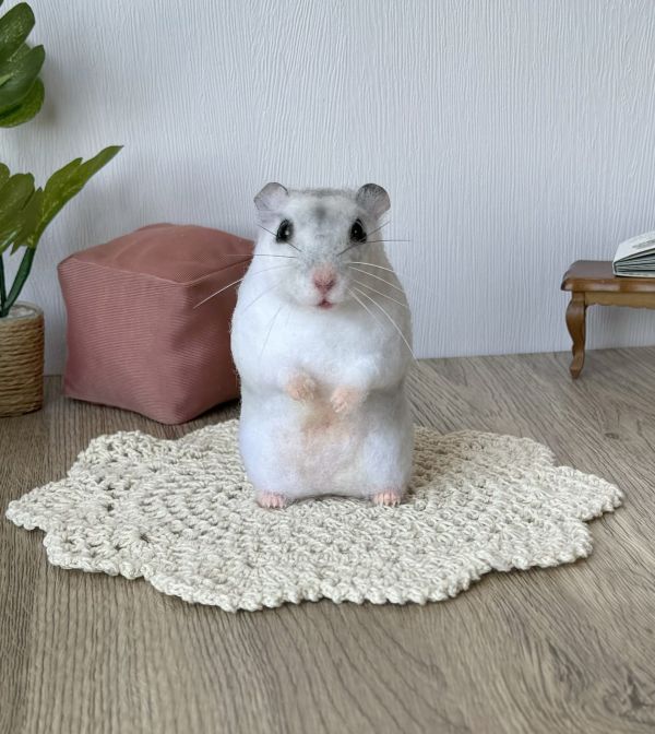 客製化擬真鋪毛短毛鼠羊毛氈 羊毛氈,客製,寵物客製化,羊毛氈手作,寵物羊毛氈,鼠,黃金鼠,倉鼠,天竺鼠,擬真,鋪毛,客製毛孩,寵物紀念,羊毛氈紀念