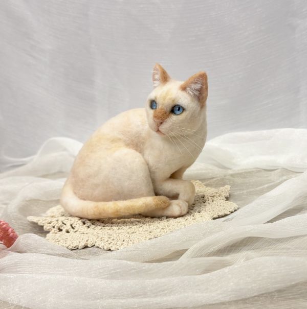 客製化擬真鋪毛短毛貓咪羊毛氈 羊毛氈,客製,寵物客製化,羊毛氈手作,寵物羊毛氈,貓,擬真,鋪毛,客製毛孩,寵物紀念,羊毛氈紀念