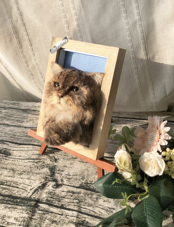 客製化擬真植毛羊毛氈相框 羊毛氈,客製,寵物客製化,羊毛氈手作,寵物羊毛氈,貓,擬真,植毛,客製毛孩,寵物紀念,羊毛氈紀念,羊毛氈相框