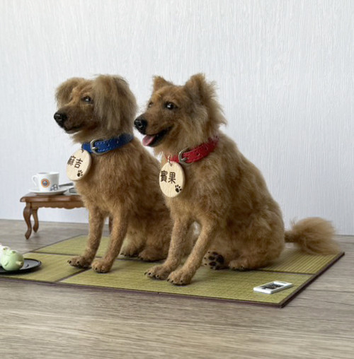 羊毛氈小物配件 羊毛氈,客製,寵物客製化,羊毛氈手作,寵物羊毛氈,相框,玻璃花盅,擬真,客製毛孩,寵物紀念,羊毛氈紀念