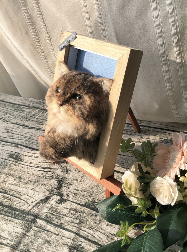 客製化擬真植毛羊毛氈相框 羊毛氈,客製,寵物客製化,羊毛氈手作,寵物羊毛氈,貓,擬真,植毛,客製毛孩,寵物紀念,羊毛氈紀念,羊毛氈相框