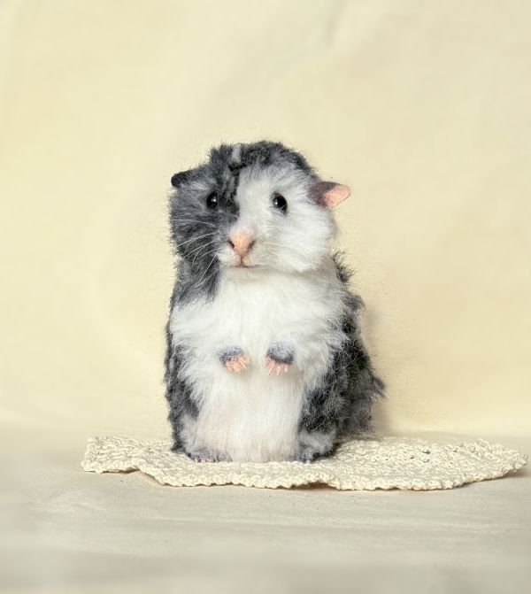 客製化擬真植毛長毛鼠羊毛氈 羊毛氈,客製,寵物客製化,羊毛氈手作,寵物羊毛氈,鼠,黃金鼠,倉鼠,天竺鼠,擬真,植毛,客製毛孩,寵物紀念,羊毛氈紀念