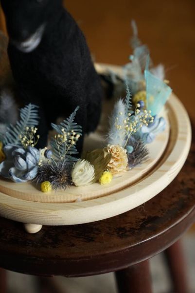 羊毛氈玻璃花盅 羊毛氈,客製,寵物客製化,羊毛氈手作,寵物羊毛氈,相框,玻璃花盅,擬真,客製毛孩,寵物紀念,羊毛氈紀念