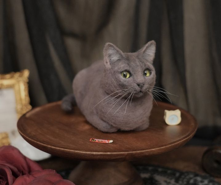 客製化擬真鋪毛短毛貓咪羊毛氈 羊毛氈,客製,寵物客製化,羊毛氈手作,寵物羊毛氈,貓,擬真,鋪毛,客製毛孩,寵物紀念,羊毛氈紀念