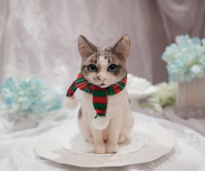 客製化擬真鋪毛短毛貓咪羊毛氈 羊毛氈,客製,寵物客製化,羊毛氈手作,寵物羊毛氈,貓,擬真,鋪毛,客製毛孩,寵物紀念,羊毛氈紀念