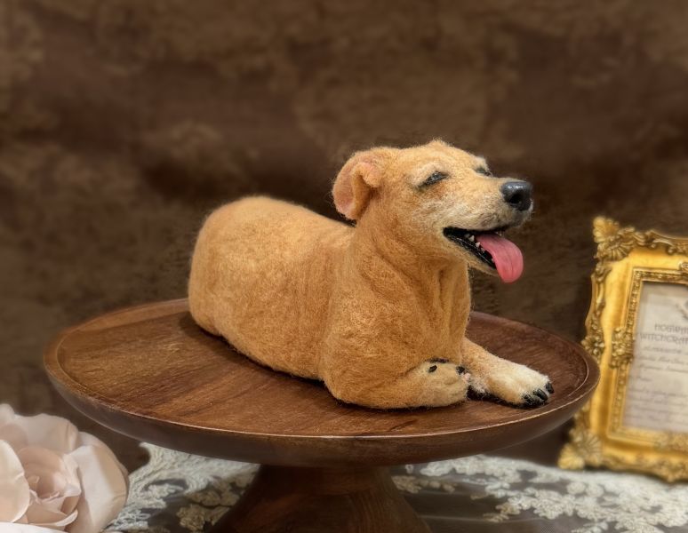 客製化擬真鋪毛狗羊毛氈 羊毛氈,客製,寵物客製化,羊毛氈手作,寵物羊毛氈,狗,擬真,鋪毛,客製毛孩,寵物紀念,羊毛氈紀念