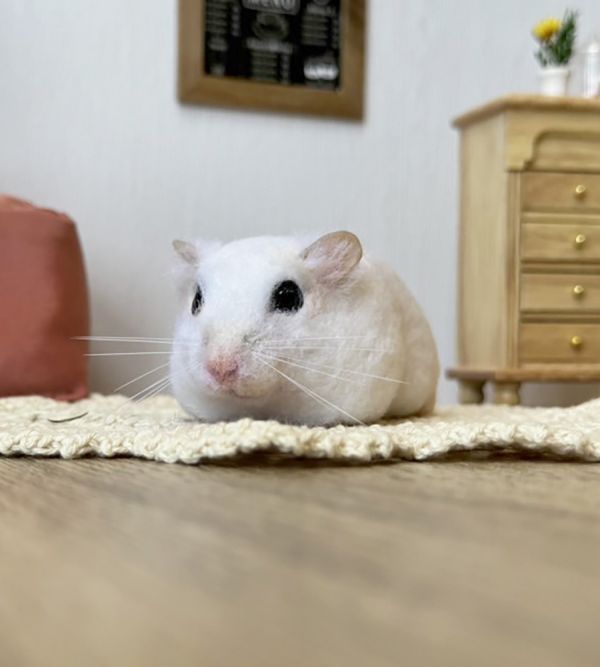 客製化擬真鋪毛短毛鼠羊毛氈 羊毛氈,客製,寵物客製化,羊毛氈手作,寵物羊毛氈,鼠,黃金鼠,倉鼠,天竺鼠,擬真,鋪毛,客製毛孩,寵物紀念,羊毛氈紀念