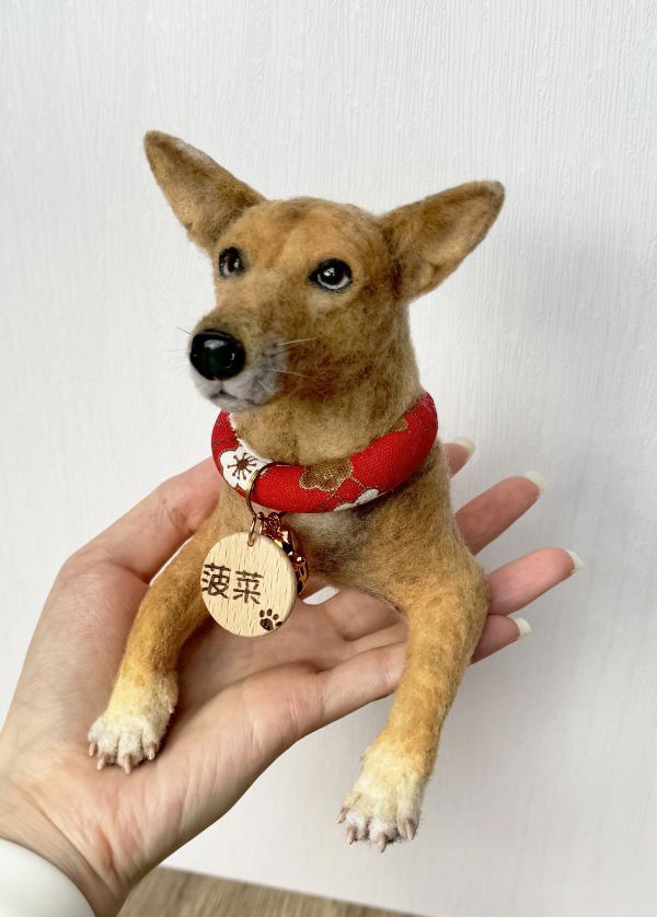 羊毛氈小物配件 羊毛氈,客製,寵物客製化,羊毛氈手作,寵物羊毛氈,相框,玻璃花盅,擬真,客製毛孩,寵物紀念,羊毛氈紀念