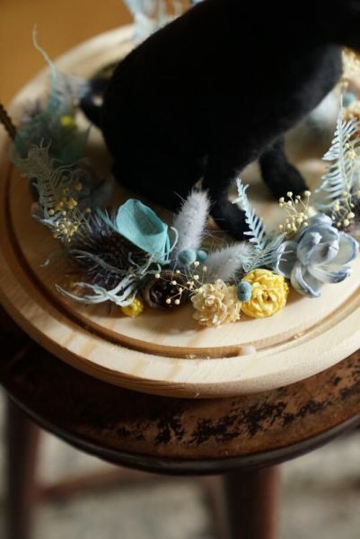 羊毛氈玻璃花盅 羊毛氈,客製,寵物客製化,羊毛氈手作,寵物羊毛氈,相框,玻璃花盅,擬真,客製毛孩,寵物紀念,羊毛氈紀念