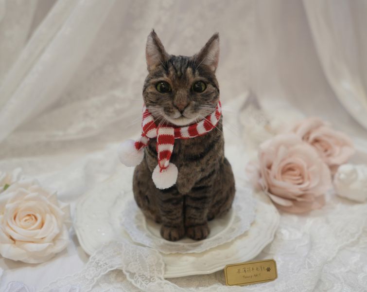 客製化擬真植毛短毛貓咪羊毛氈 羊毛氈,客製,寵物客製化,羊毛氈手作,寵物羊毛氈,貓,擬真,植毛,客製毛孩,寵物紀念,羊毛氈紀念