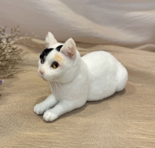 客製化擬真鋪毛短毛貓咪羊毛氈 羊毛氈,客製,寵物客製化,羊毛氈手作,寵物羊毛氈,貓,擬真,鋪毛,客製毛孩,寵物紀念,羊毛氈紀念