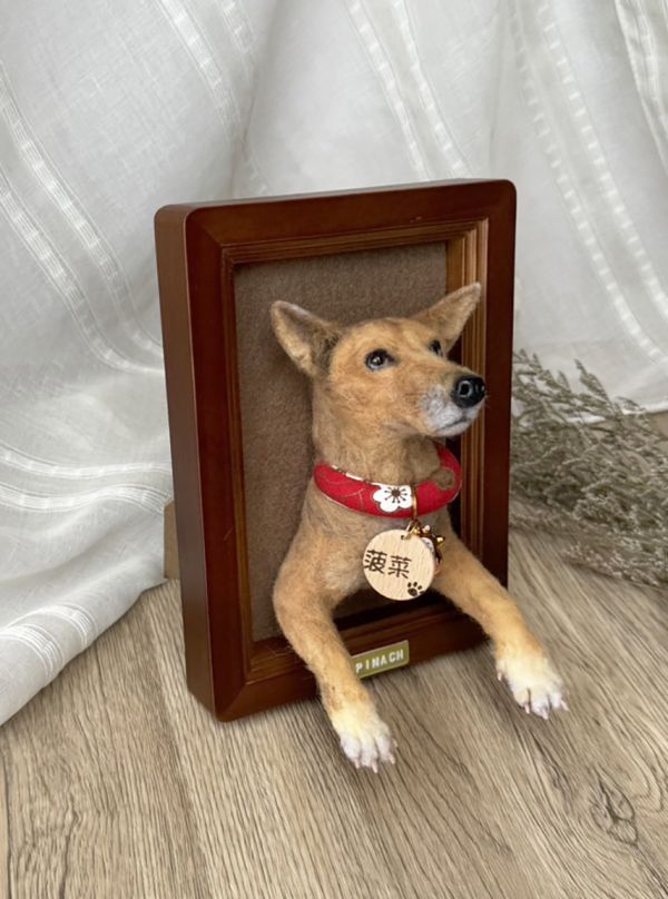 客製化擬真鋪毛羊毛氈相框 羊毛氈,客製,寵物客製化,羊毛氈手作,寵物羊毛氈,貓,擬真,鋪毛,客製毛孩,寵物紀念,羊毛氈紀念