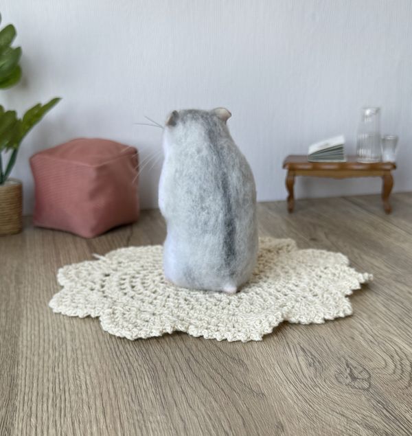 客製化擬真鋪毛短毛鼠羊毛氈 羊毛氈,客製,寵物客製化,羊毛氈手作,寵物羊毛氈,鼠,黃金鼠,倉鼠,天竺鼠,擬真,鋪毛,客製毛孩,寵物紀念,羊毛氈紀念