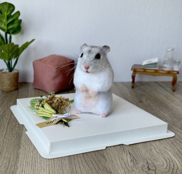 客製化擬真鋪毛短毛鼠羊毛氈 羊毛氈,客製,寵物客製化,羊毛氈手作,寵物羊毛氈,鼠,黃金鼠,倉鼠,天竺鼠,擬真,鋪毛,客製毛孩,寵物紀念,羊毛氈紀念