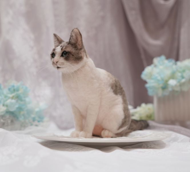 客製化擬真鋪毛短毛貓咪羊毛氈 羊毛氈,客製,寵物客製化,羊毛氈手作,寵物羊毛氈,貓,擬真,鋪毛,客製毛孩,寵物紀念,羊毛氈紀念