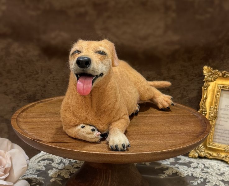 客製化擬真鋪毛狗羊毛氈 羊毛氈,客製,寵物客製化,羊毛氈手作,寵物羊毛氈,狗,擬真,鋪毛,客製毛孩,寵物紀念,羊毛氈紀念