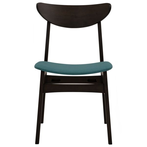 奧黛麗布面餐椅-深栗+綠【兩張一箱】 