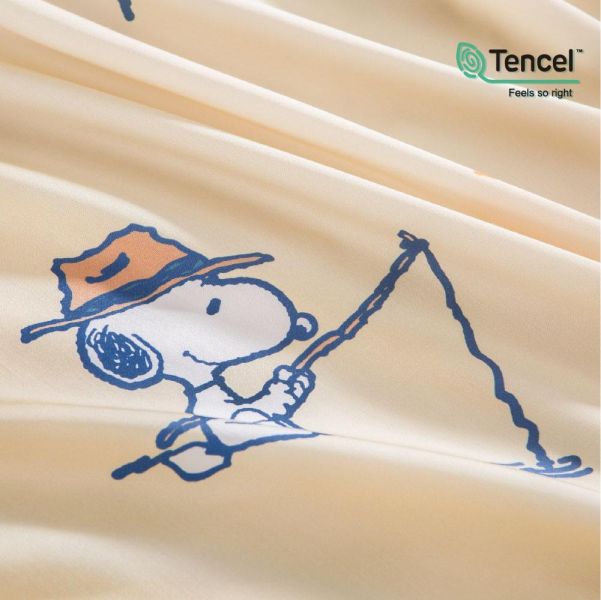 SNOOPY/100%萊賽爾天絲(300織天絲)/SN142小魚探險 