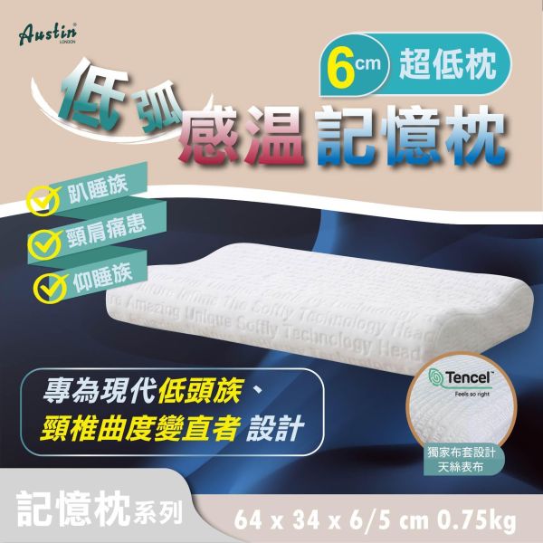 記憶枕/PA2601低弧感溫記憶枕 