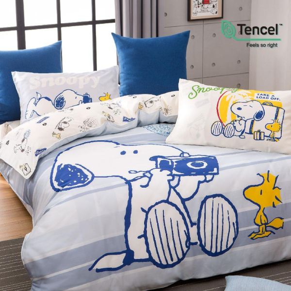 SNOOPY/100%萊賽爾天絲(300織天絲)/SN513笑一個 