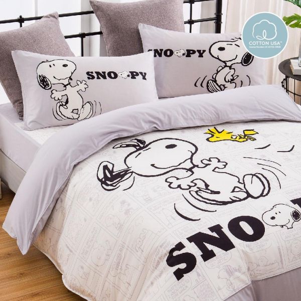 SNOOPY/無異纖精梳美國棉/SN128蹦蹦跳跳 