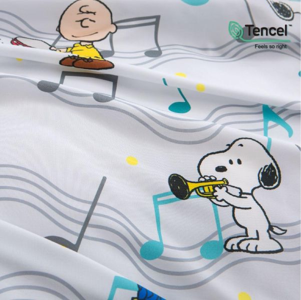 SNOOPY/100%萊賽爾天絲(200織天絲)/SN138音符樂園 