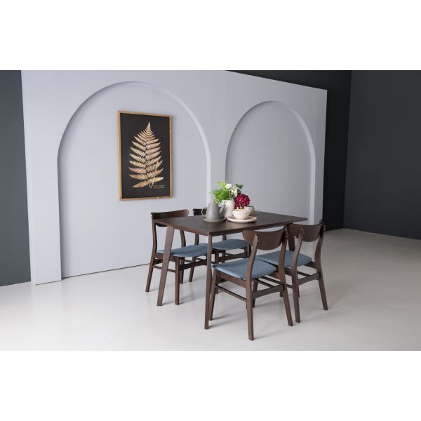 奧黛麗布面餐椅-深栗+綠【兩張一箱】 