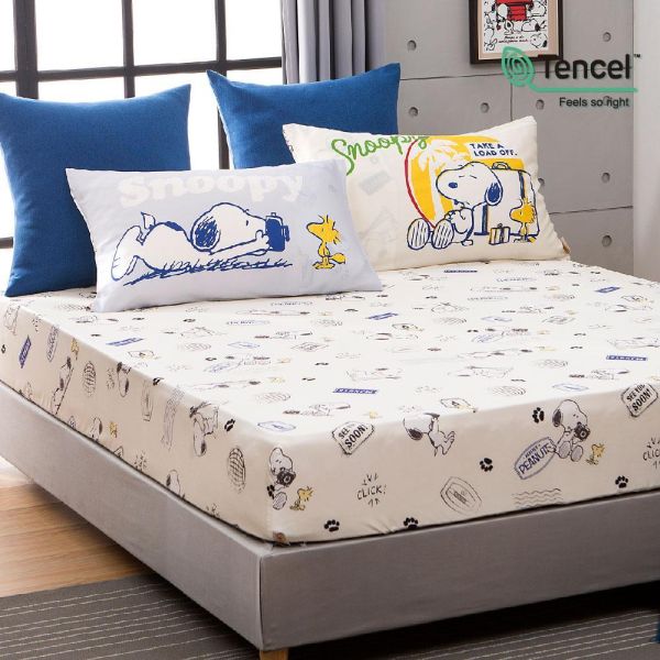 SNOOPY/100%萊賽爾天絲(300織天絲)/SN513笑一個 