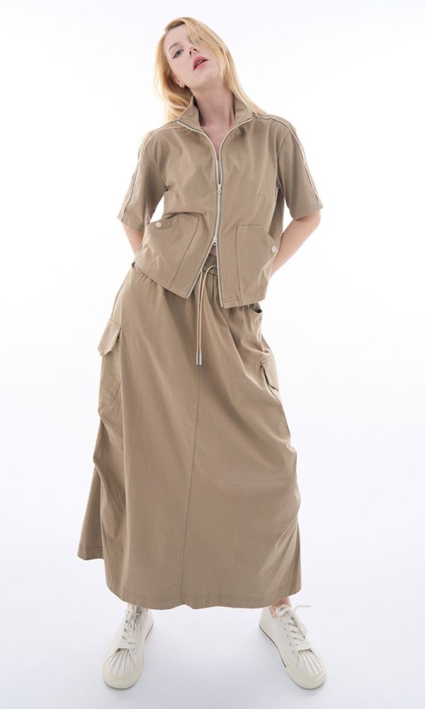 ［Rose］skirt / zip shirt 